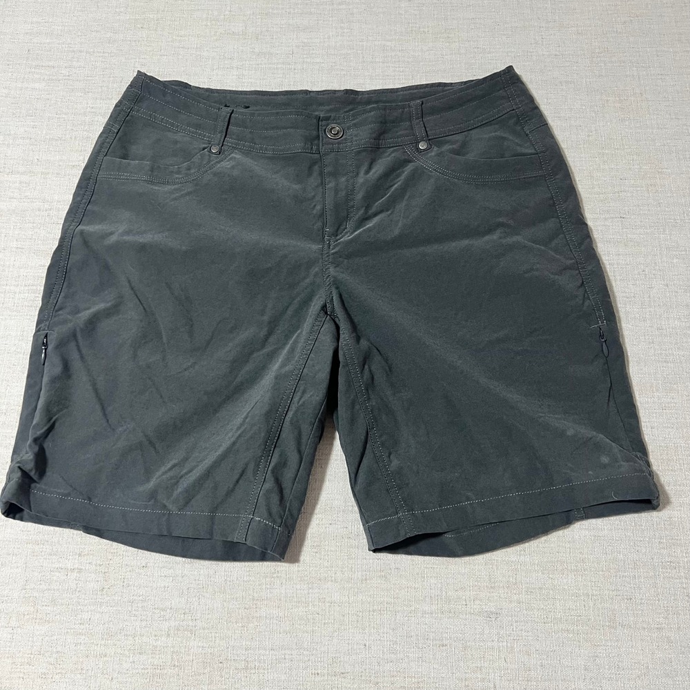Kuhl Hiking Shorts Womens 12 Gray Good Quick Dry Outdoor Pockets Drawstring